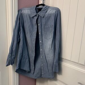 Lane Bryant Blue Button Down Shirt